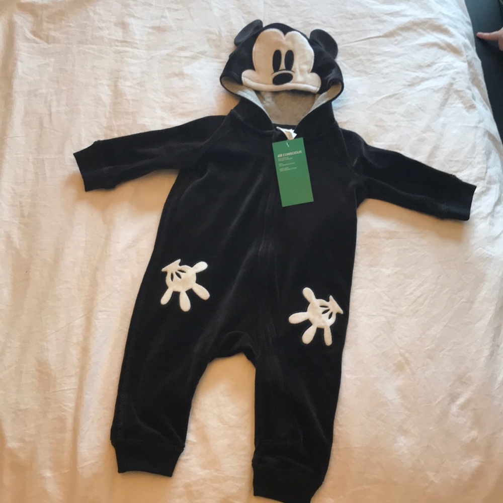 H&M Mickey Mouse hooded Jumpsuit